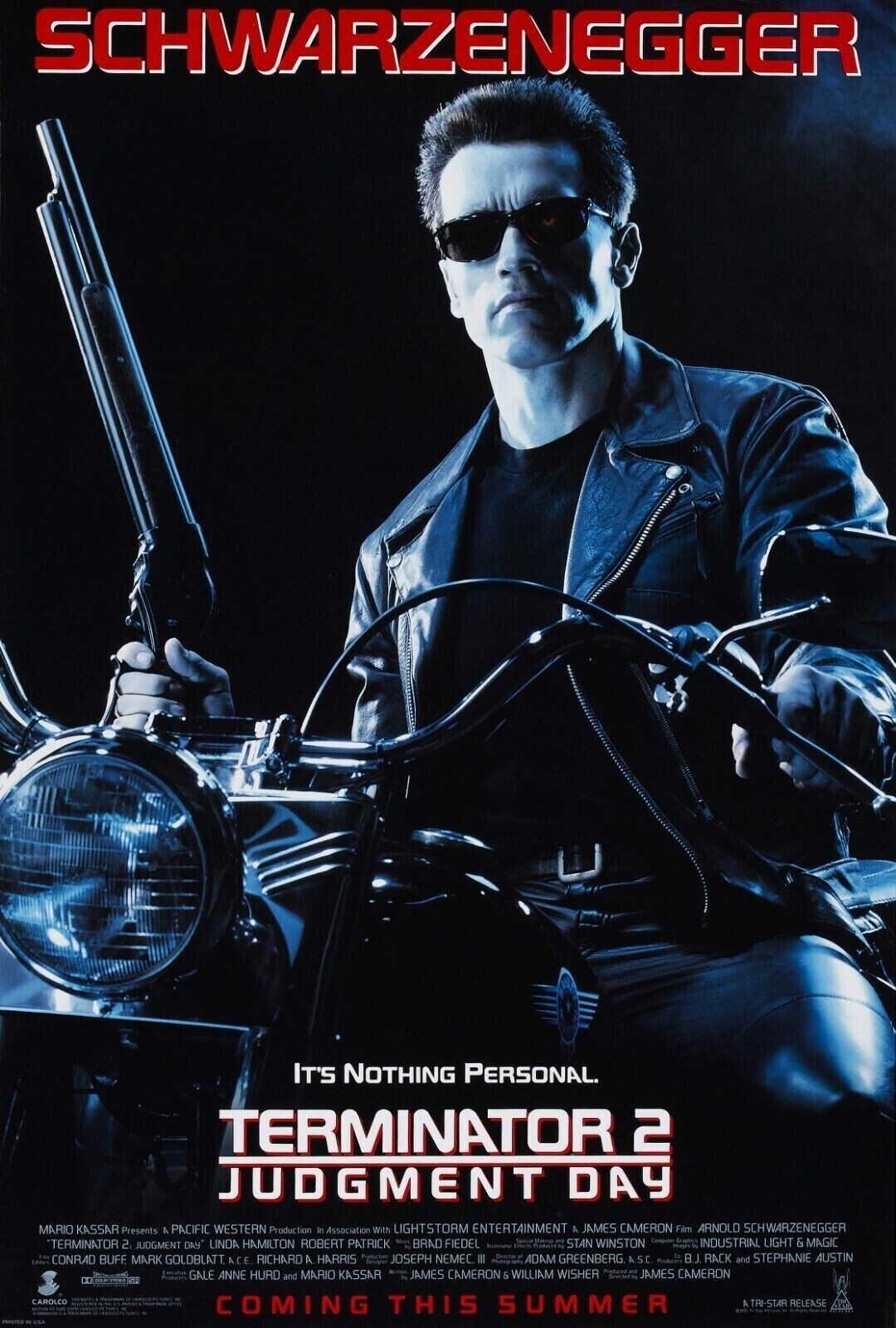 Terminator ターミネーター2 ポスター TERMINATOR 2 ORIGINAL ROLLED ADVANCE DOUBLE SIDED MOVIE