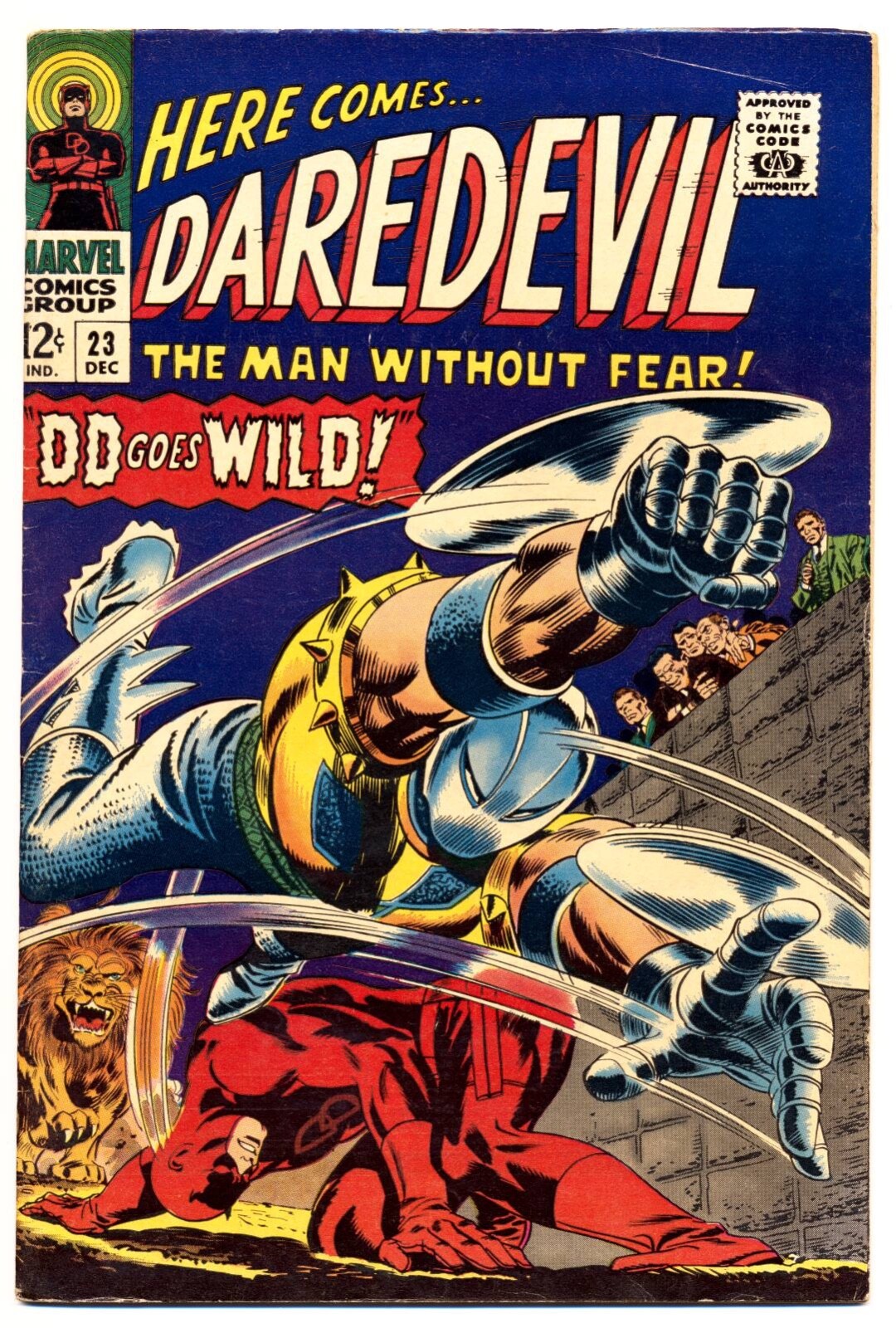 デアデビル #23 グラディエーター ❗️アメコミリーフ・ヴィンテージ DAREDEVIL #23 F-, Stan Lee, Gene Colan, Gladiator. Marvel