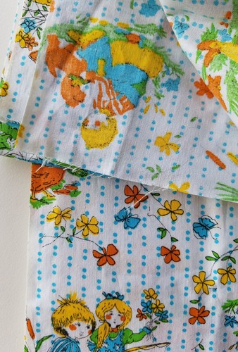 vtg 60's Cotton fabric Juvenile 4yd 36