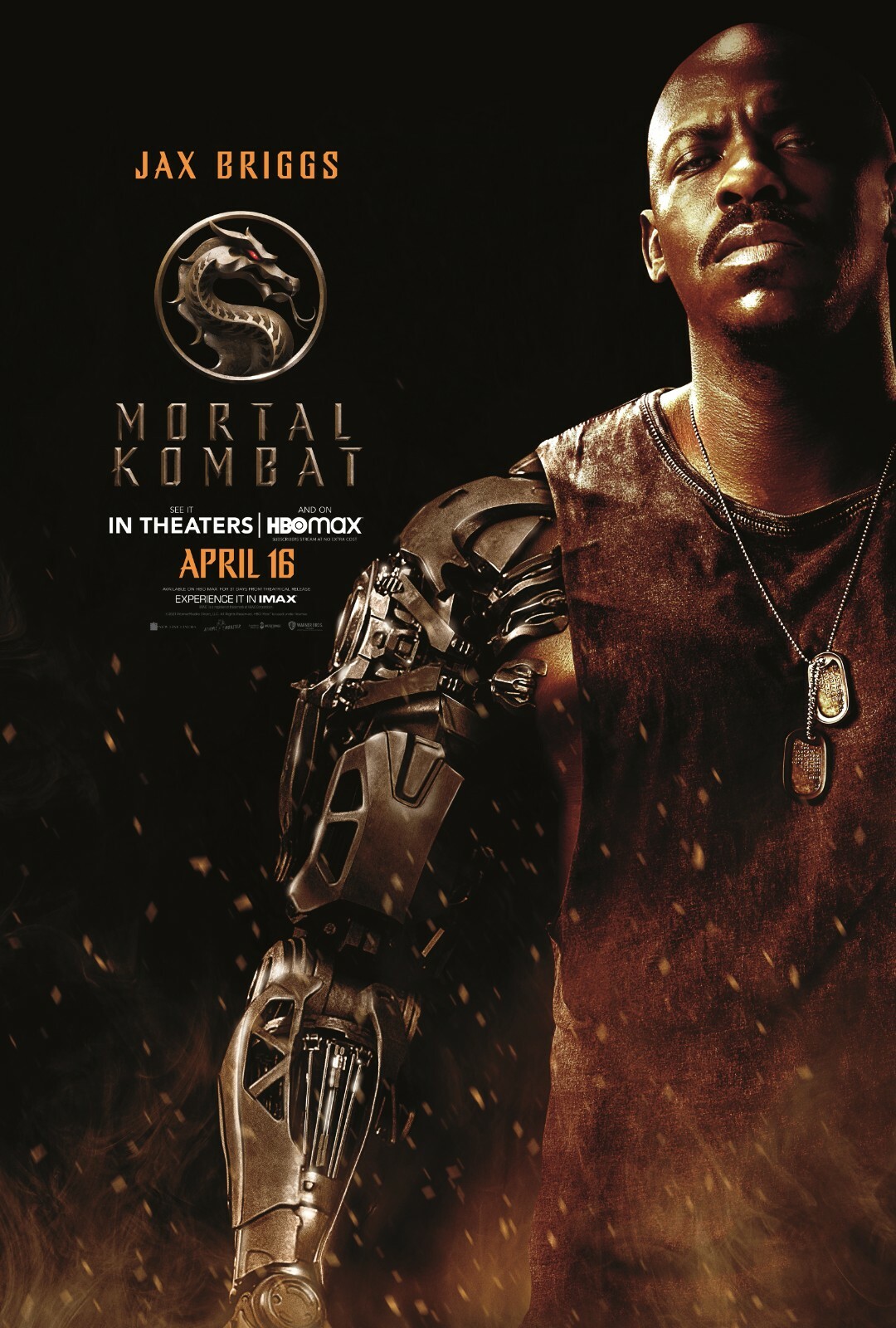 Mortal Kombat Jax Briggs Metal Poster 7x11 12x18 Sub Zero