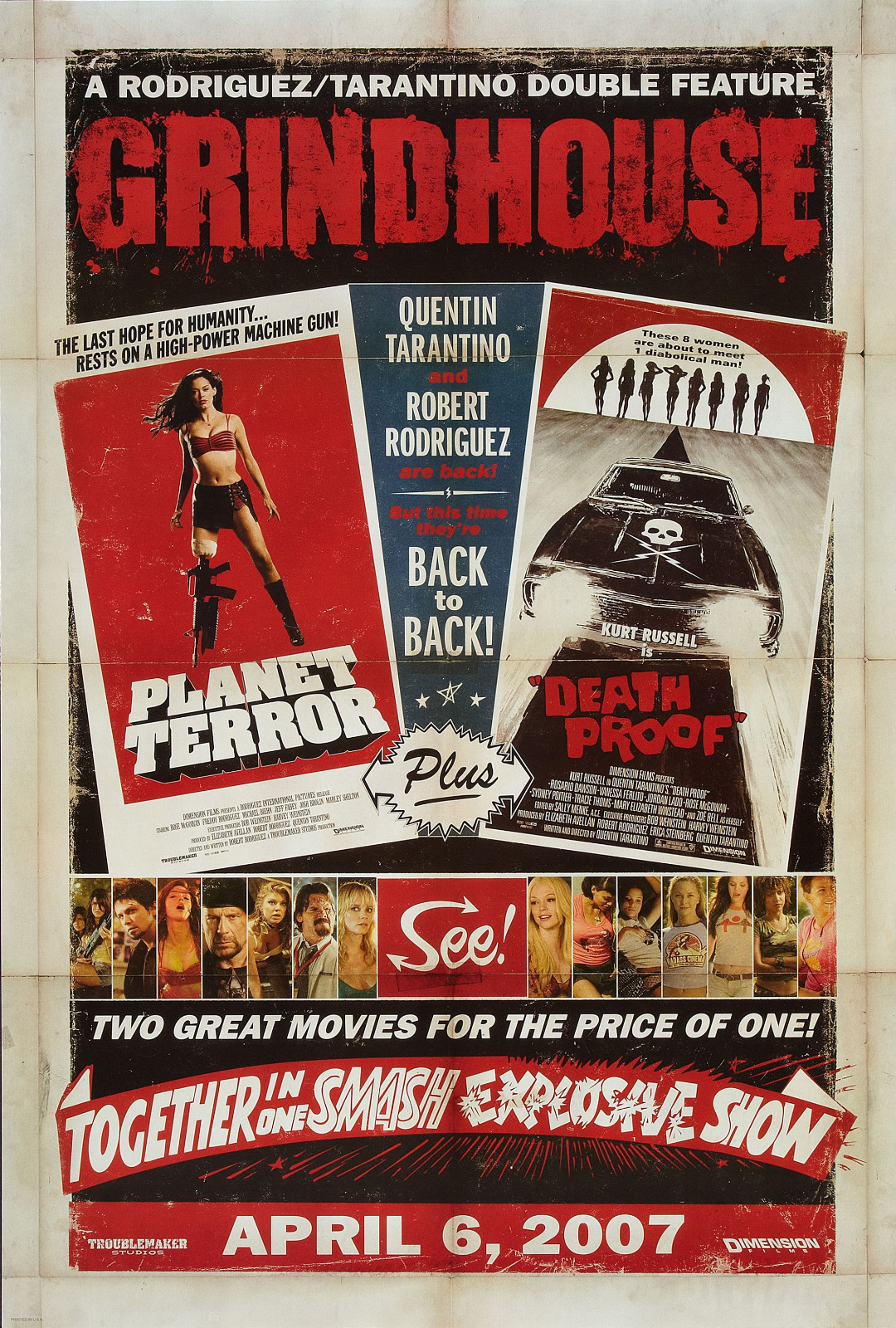 PLANET TERROR and DEATH PROOF GRINDHOUSE Movie POSTER | eBay