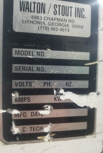 Walton Stout Material Dryer WSD- ES1-2000 #3584SR