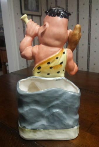 VINTAGE JAPAN UNIQUE CAVEMAN PLANTER, 10