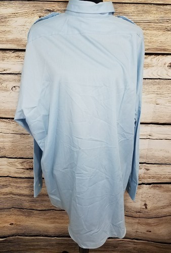 Van Heusen Mens The Aviator Size 18 1/2 34-35 Long Sleeve Pilot Shirt Button Up