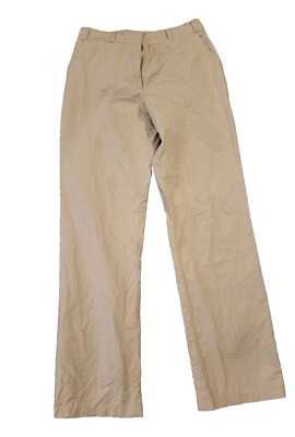 VTG 70s How & Wen Womens Sz XS Light Khaki Straight Leg Clasp Closure Pants