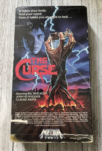 The Curse (VHS) Wil Wheaton John Schneider Claude Akins Rare