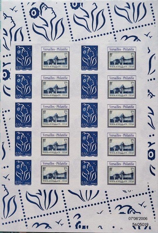 Timbre France PersonnalisÃ© F3802d En Feuillet De 10 Ref Bou1
