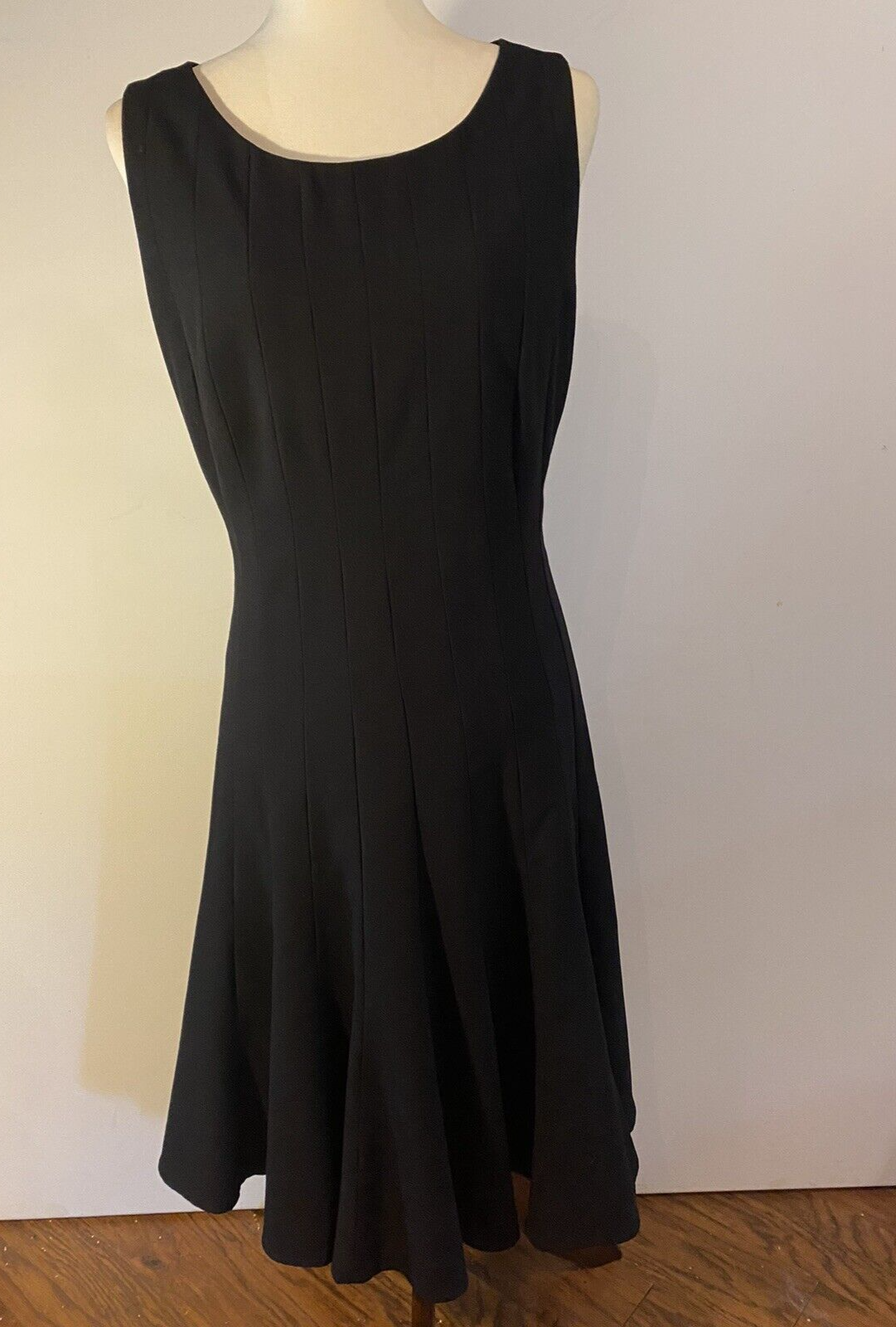 Calvin Klein Dress Womens 12 Black Fit And Flare Sleeveless Calvin Klein Dress Womens 12 Black Fit And Flare Sleeveless