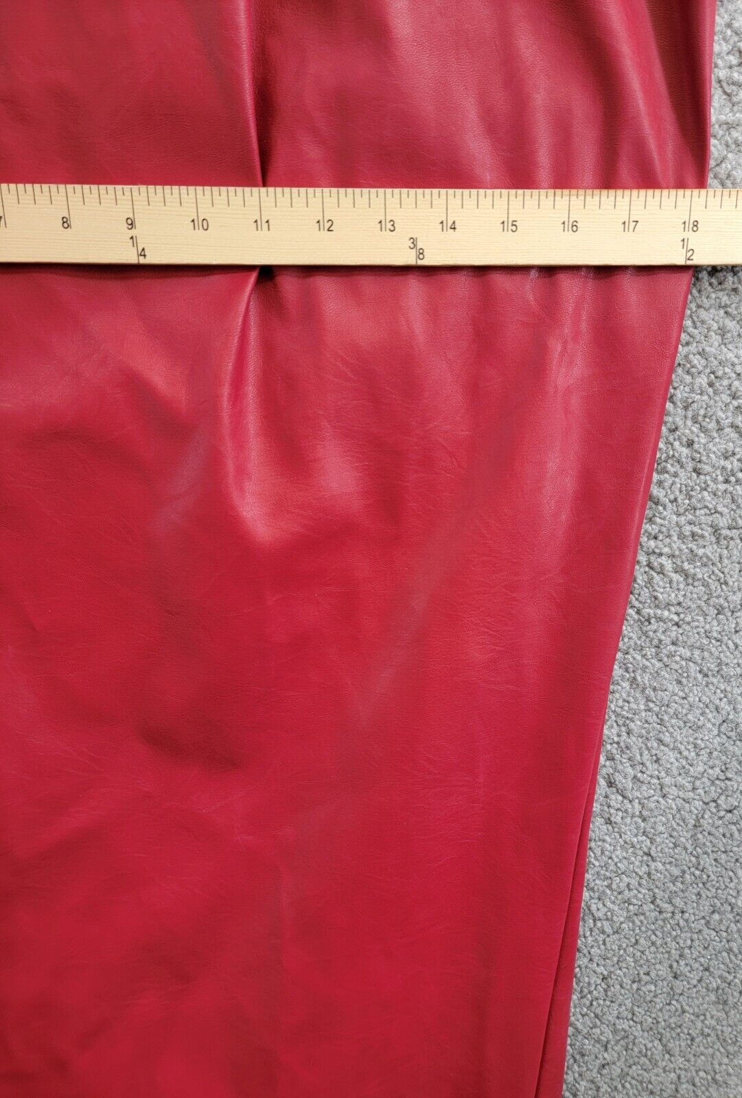 Nina Parker Plus Size Trendy Faux-Leather Wide-Leg Pants Women's 22W Burgundy~ - Picture 6 of 18