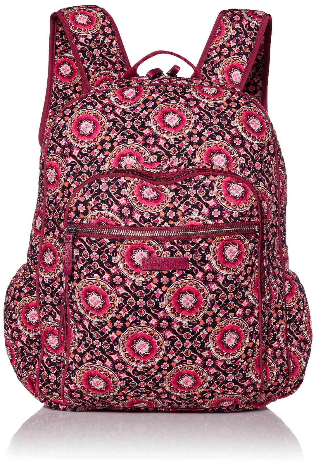 iconic campus backpack in raspberry medallion