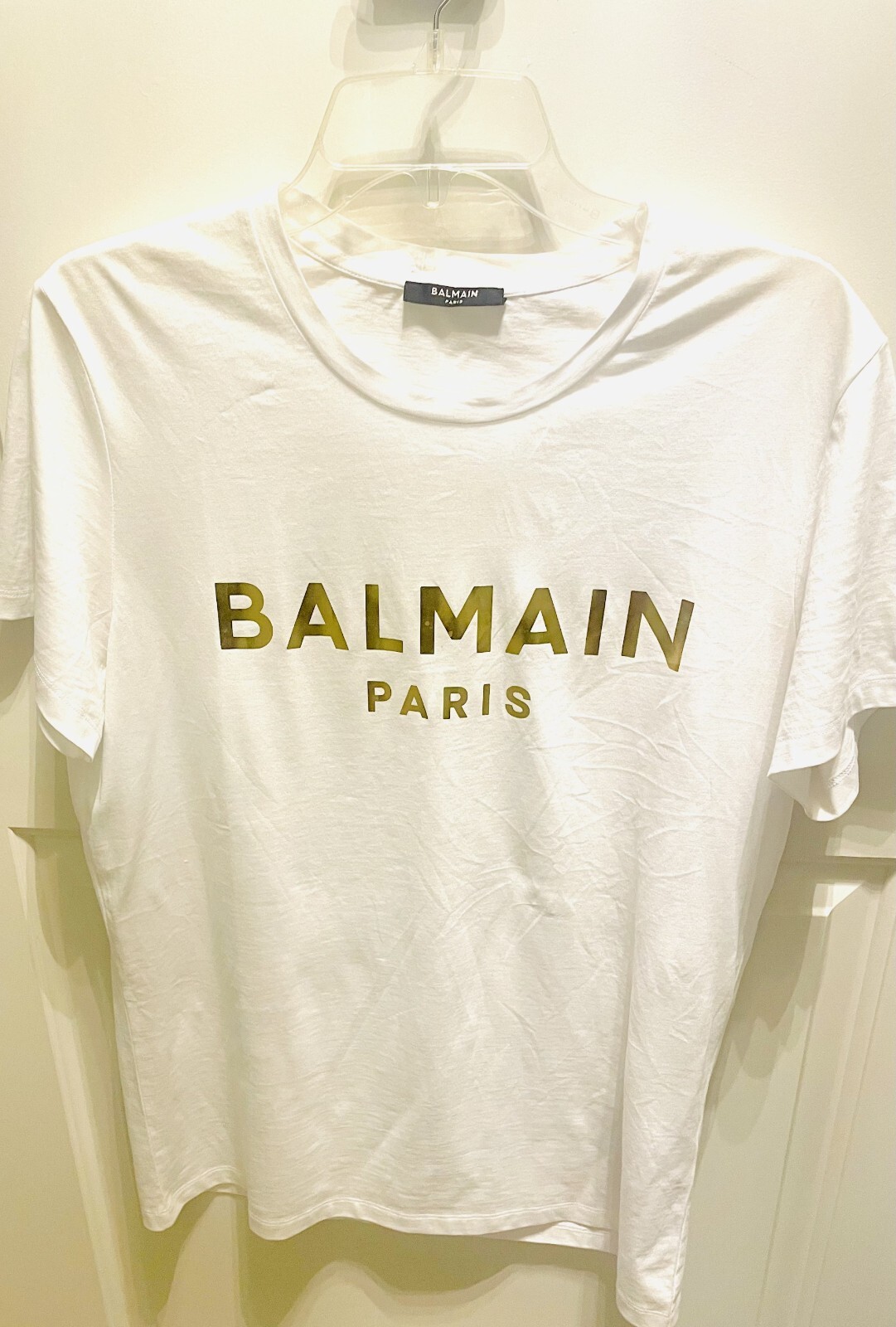 訳あり BALMAIN Tシャツ ゴールドBalmainロゴ (WH1EF000B121GAD) 楽天市場】【 Max10％OFF〜7/26(土 )01:59迄】バルマン Tシャツ
