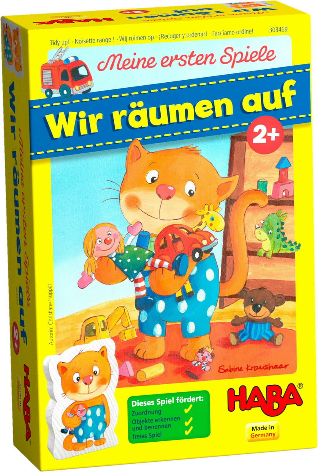 HABA Meine ersten Spiele Wir räumen auf Spiel Kinder ab 2 Jahre Holz Lernspiel