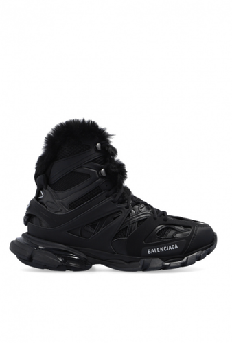 Pre-owned Balenciaga Track Hike Faux Fur-lined Sneakers 'black'