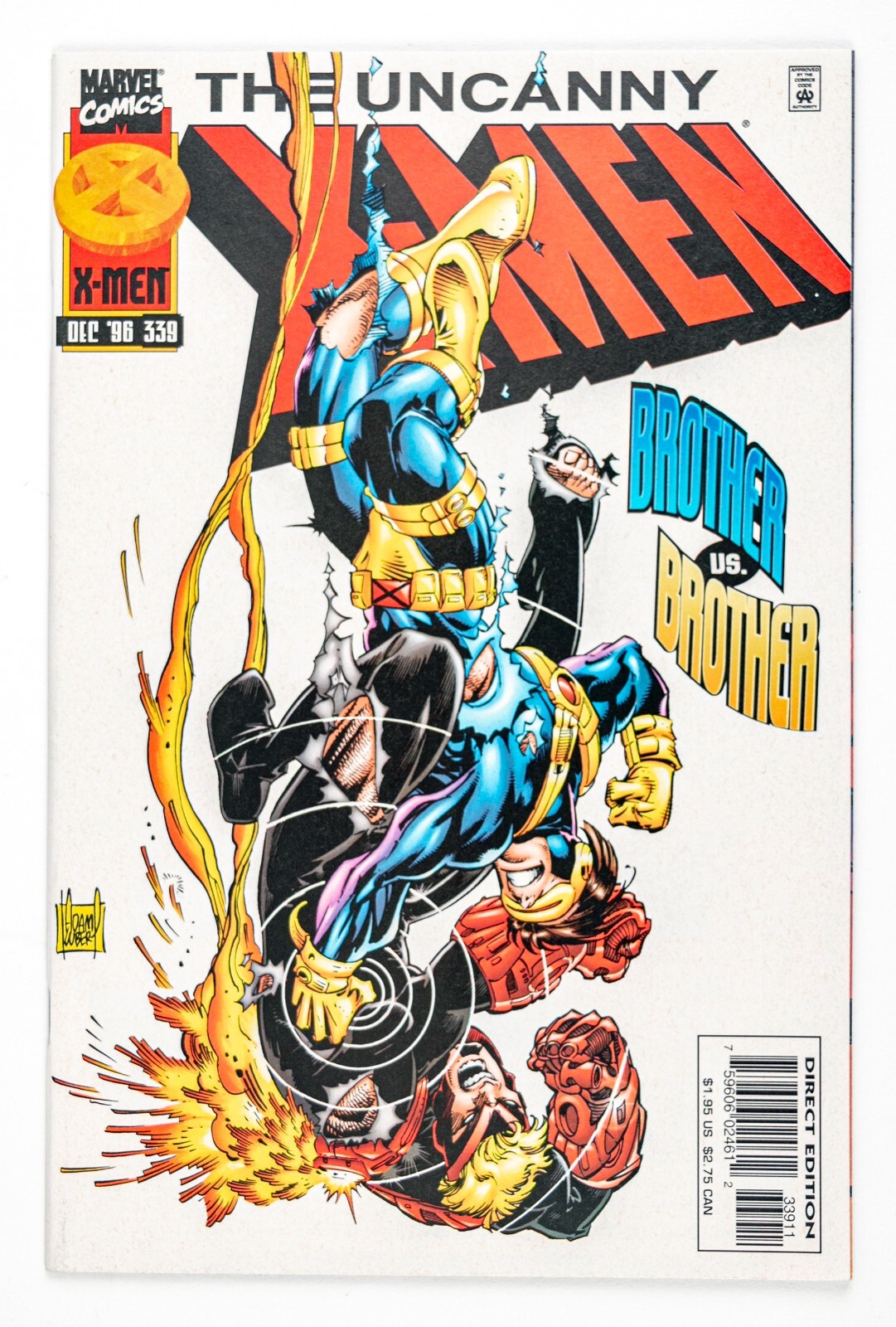 Uncanny X-Men #339 (1996 Marvel) Havok vs Cyclops! Spider