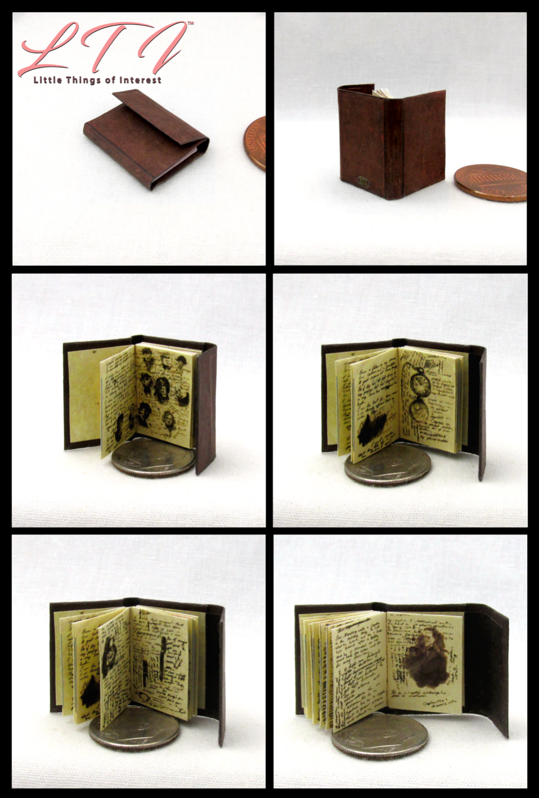 JOURNAL OF IMPOSSIBLE THINGS 1:12 Scale Miniature Readable Illustrated Book