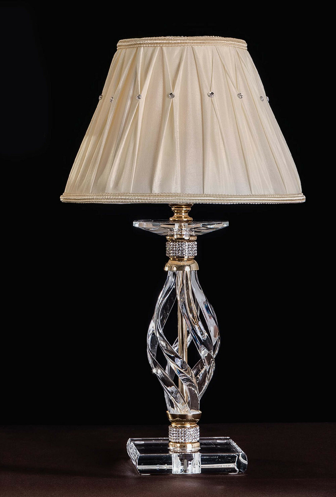 Crystal And Rhinestone Table Lamp With 1 Light Swarovsky