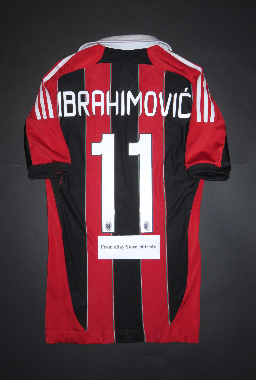 ACミラン IBRAHIMOVIC 11番 ユニフォーム Adidas AC Milan 2011-12 Home Soccer Jersey IBRAHIMOVIC #11 Adidas