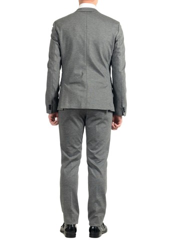 Pre-owned Hugo Boss "anfred/heiron192j" Men's Gray Extra Slim Two Button Suit