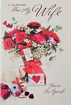 Happy Valentines Day Card For My Wife You're So Special Flowers Roses