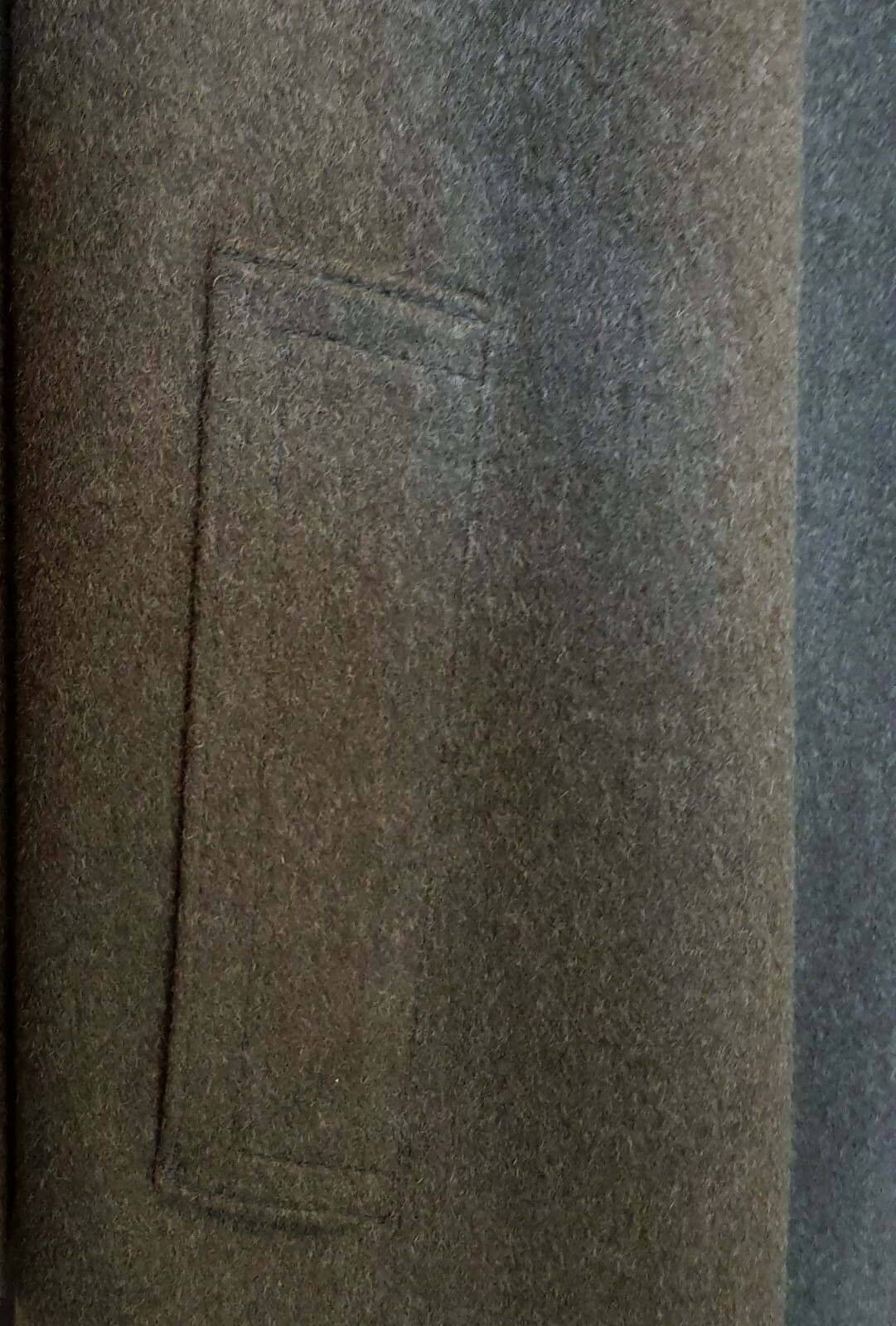 MEHLER LODENMANTEL HERRENMANTEL OLIVGRÜN MIT LEDERKNÖPFEN 80%WOLLE / 20%ALPAKKA