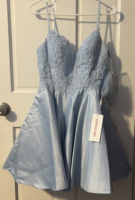 Prom Girl Light Blue Dress 3037 Size Medium New