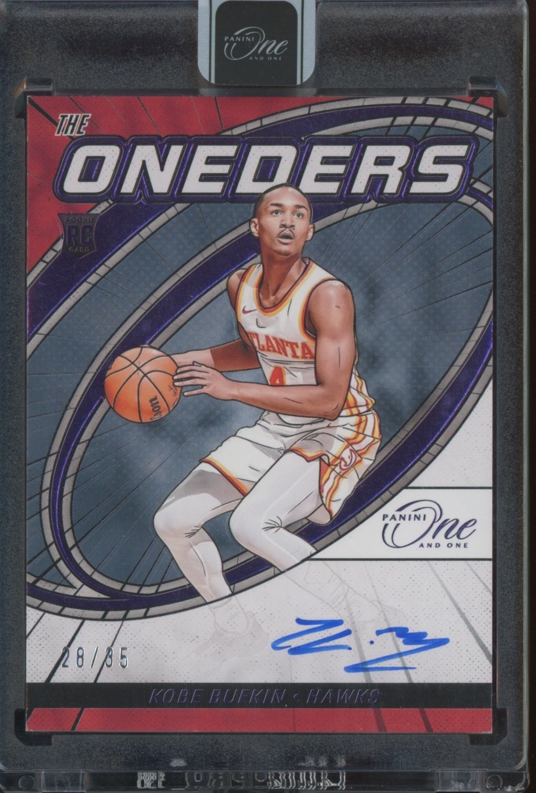2023 Panini One & One The Oneders Purple Kobe Bufkin 28/35 Auto RC Rookie