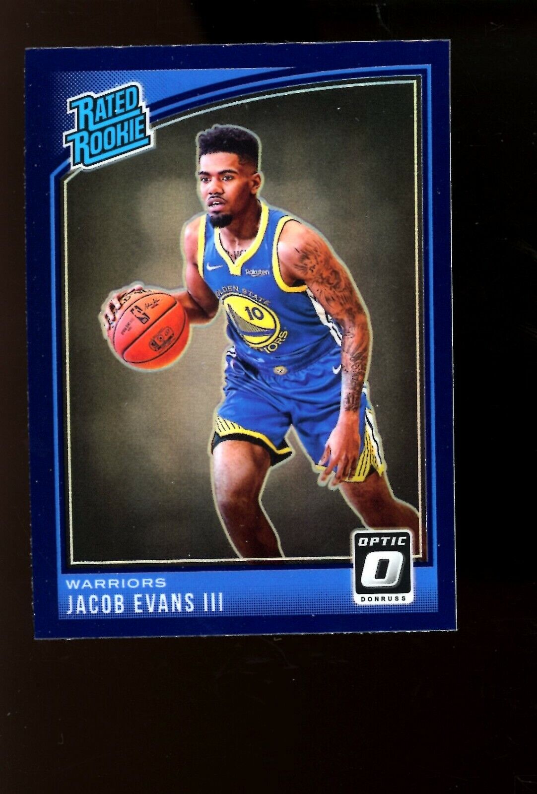 2018 Panini Purple Optic #178 Jacob Evans Golden State Warriors RC Rookie Card!. rookie card picture