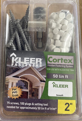Kleer Fasteners cortex hidden fastening system 2 inch 75 Pack.  3 PACK