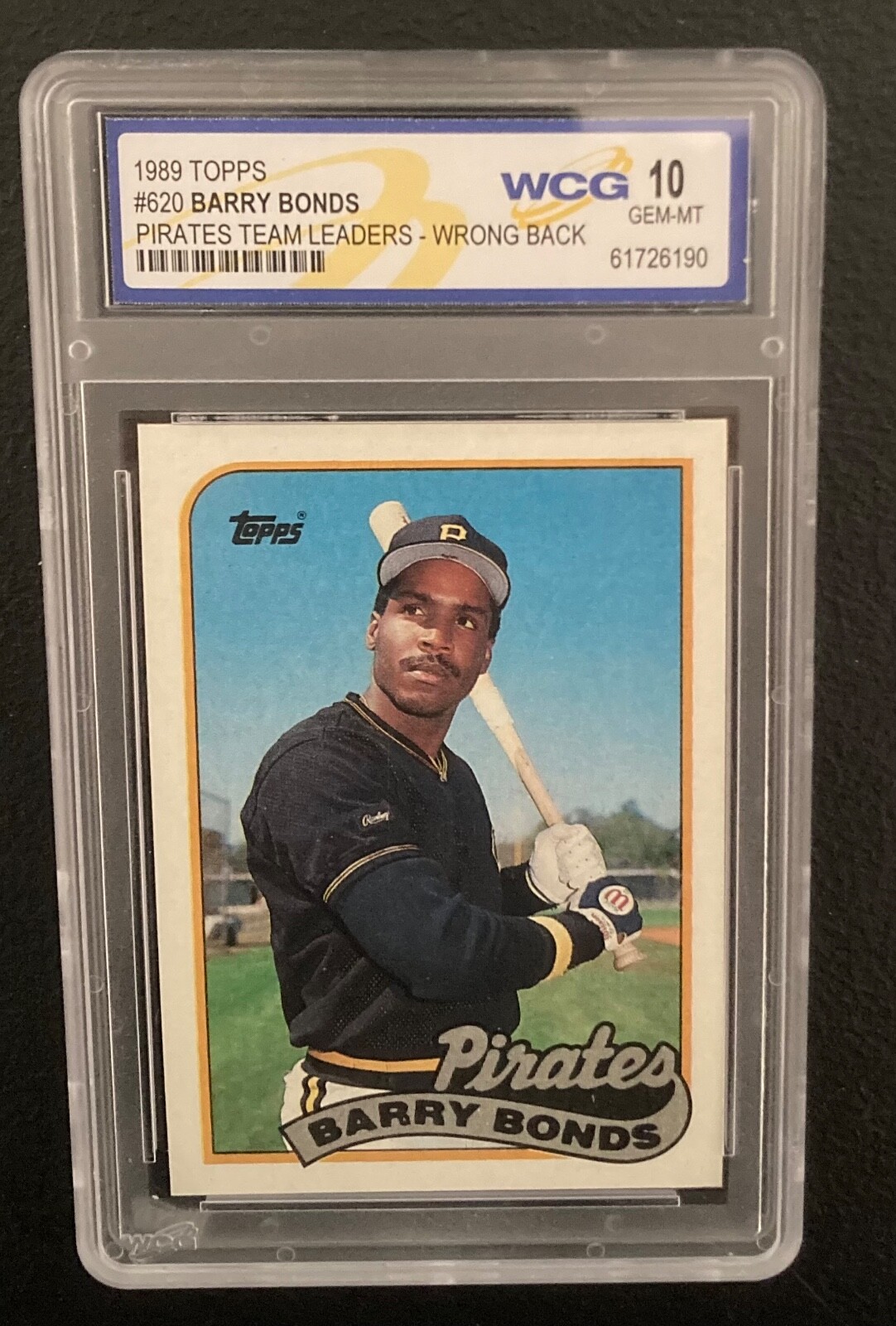 1989 Topps Barry Bonds Error #620 - Wrong Back Graded 10 | eBay