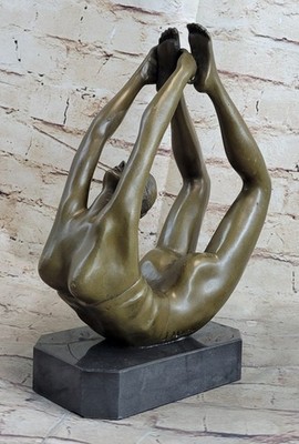 Mavchi DANCER MOVEMENT Bronze Statue Sculpture Art Gymnastics Gymnast Figurine