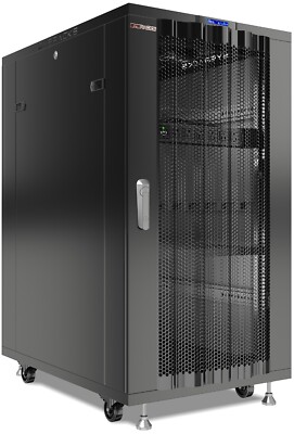 Sysracks 27U 32'' Deep IT Network Data Server Rack Cabinet Mesh Vented Door