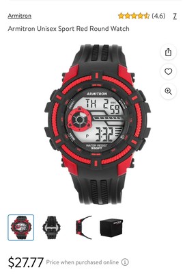 Armitron Unisex Flex Red Sports Watch