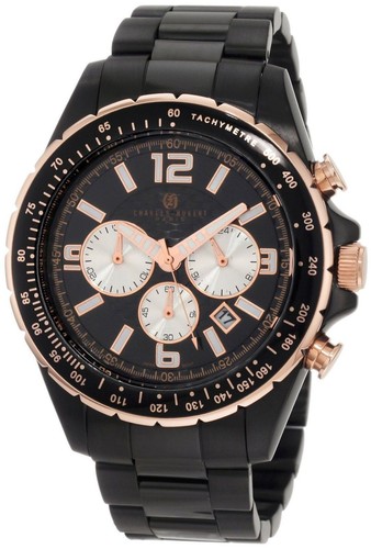 Ladies Charles Hubert Stainless Skeleton Dial Leather Band  display picture 1