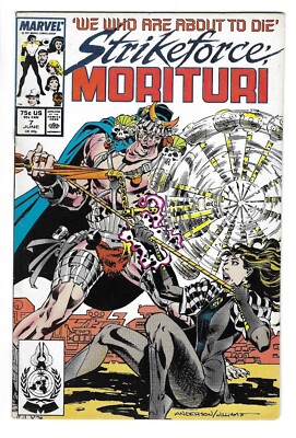 STRIKEFORCE: MORITURI #7 --- DEATH OF MARATHON! HI-GRADE! 1987! VF/NM     *B3G1*