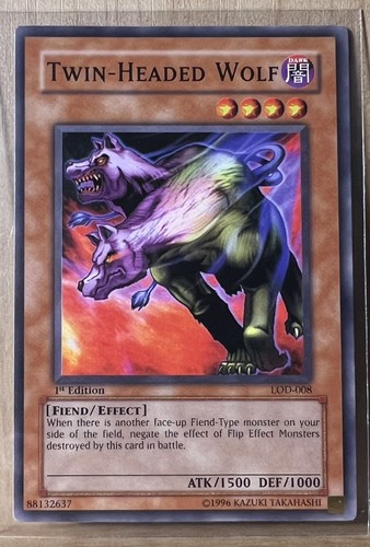 1st Edition 'Twin-Headed Wolf' (LOD-008) Yu-Gi-Oh! Trading