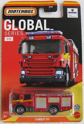 Matchbox 2021 Global Series SCANIA P 360 FIRE ENGINE 7/12 red