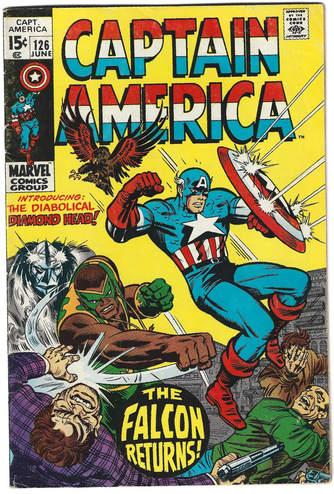 Marvel CAPTAIN AMERICA #126 (June 1970) THE FALCON Stan Lee