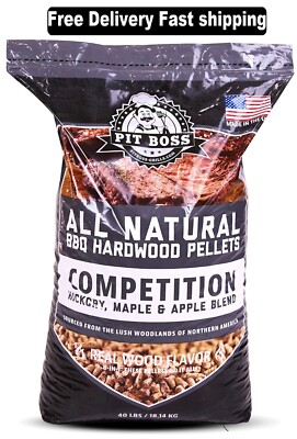100% All-Natural Hardwood Competition Blend BBQ Grilling Pellets, 40 Pound Bag/