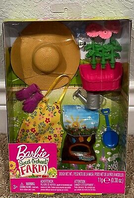 BARBIE SWEET ORCHARD FARM GARDENING PLAYSET ACCESSORIES - NEW