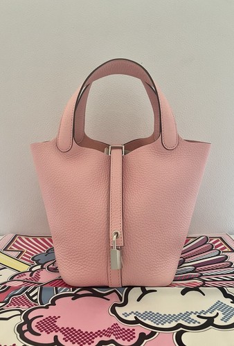 【HERMES】ピコタン Picotin Lock 18 Bag シルバー金具 Sakura HERMÈS PICOTIN Lock 18 Silver Hardware Rose Sakura (Sakura