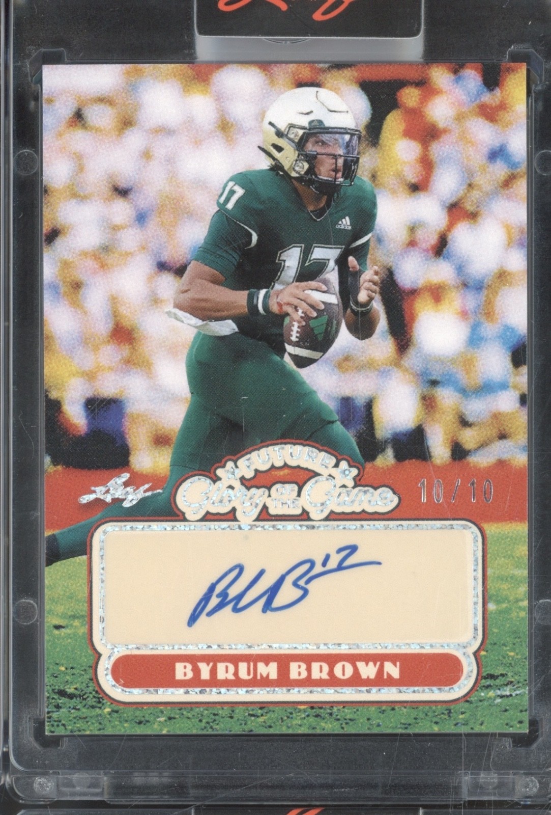 2025 Leaf Future Glory Of The Game Silver Sparkle Byrum Brown Auto RC 10/10