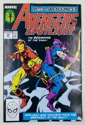 Marvel Comics. Avengers Spotlight. Volume One #26 December 1989. Hawkeye.