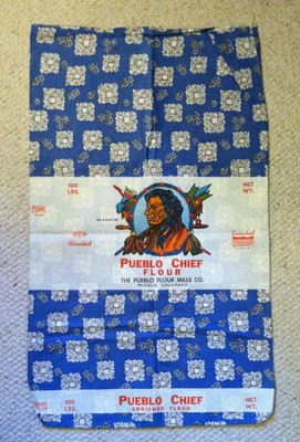 Vintage Pueblo Chief Flour Sack