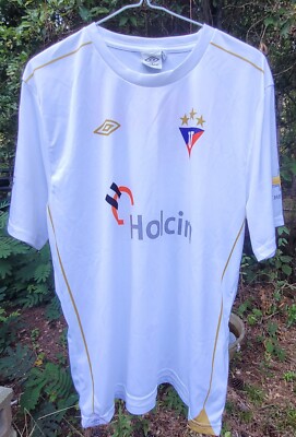Quito Ecuador soccer futbol adult xl white umbro jersey nice shape see pics