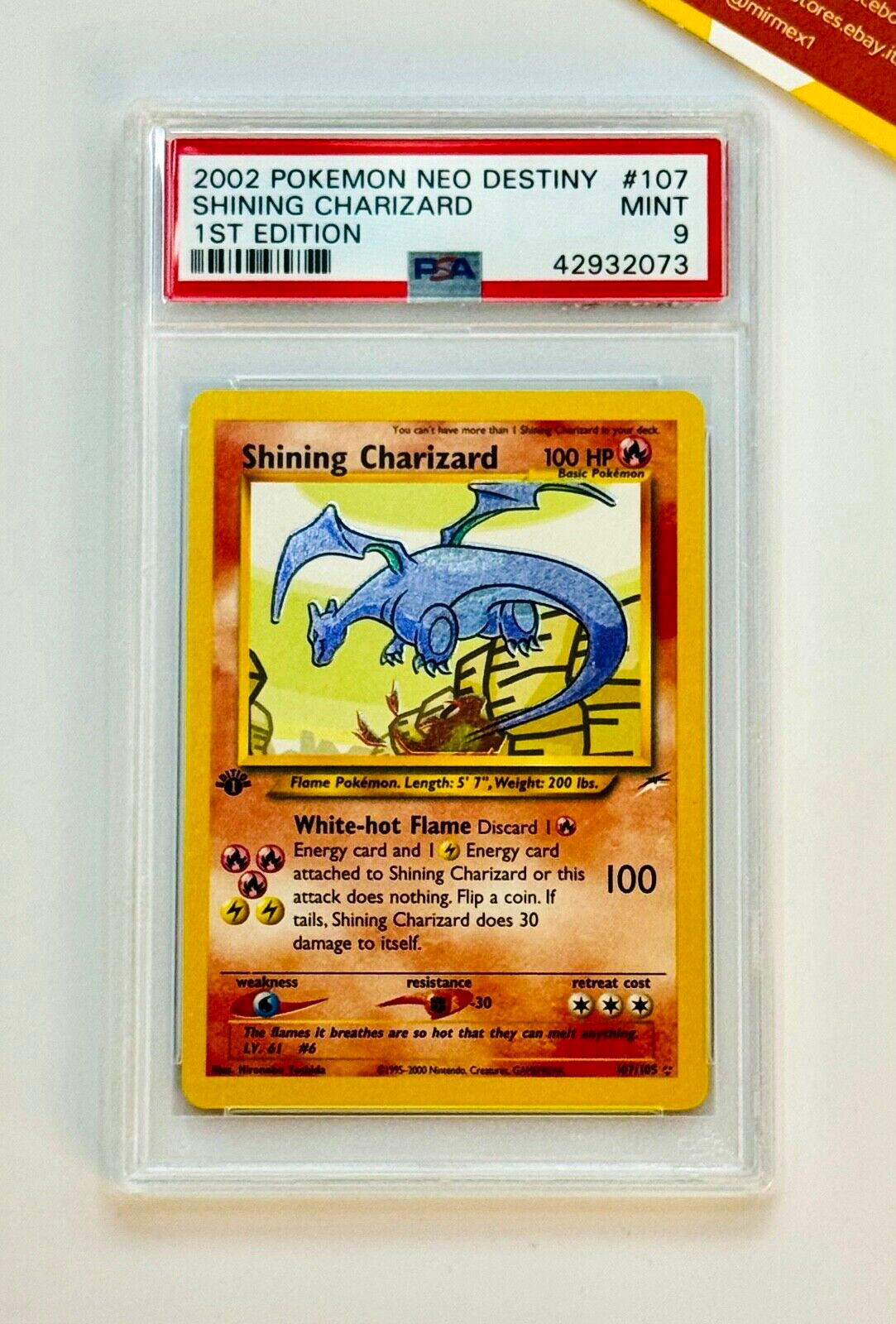 Shining Charizard 1st Edition Holo Pokemon Card Neo Destiny