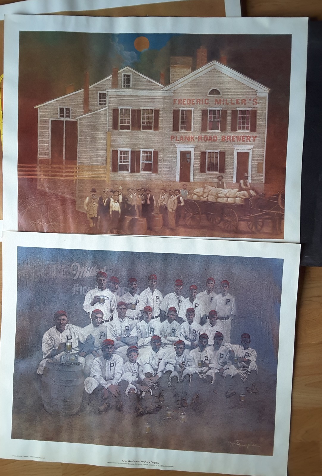 Miller Brewery Brewing Co. Art Wall Prints 125th Anniversary Set of 11 Milwaukee