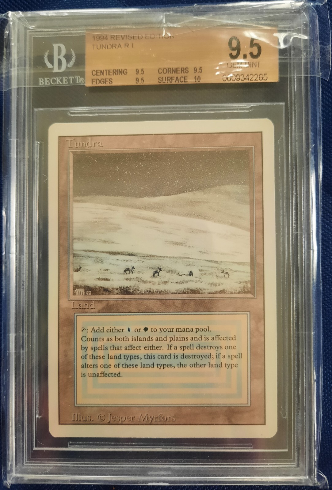 1994 REVISED TUNDRA BGS 9.5 Magic The Gathering MTG DUAL