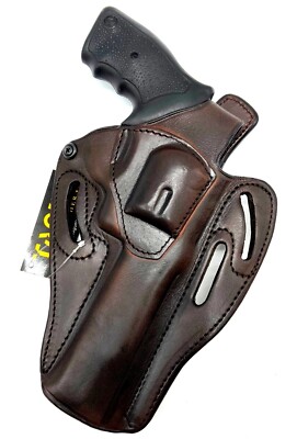 PREMIUM SERIES Right Hand Leather Thumb Break Belt Holster for COLT PYTHON 6''
