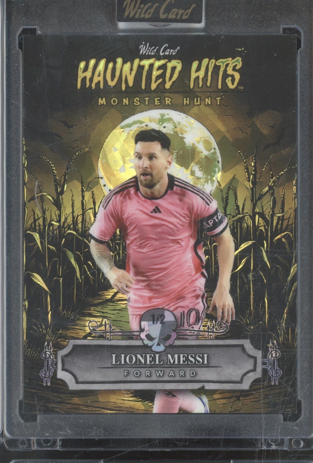 2025 Wild Card Monster Hunt Haunted Hit Yellow Crystal Lionel Messi 1/2