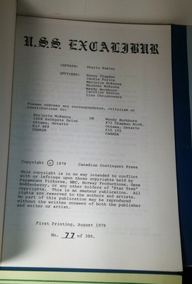 7 Enter-comm Star Trek Fanzine Vol #1 - #7 Near Mint